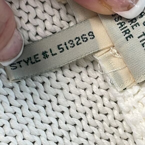 Northern Reflections Knit Ivory White Harvest Fall Leaves Sweater Crewneck Sz S - Picture 11 of 11